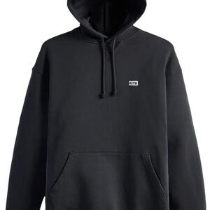 Kith Black Pullover Hoodie with Small Chest Logo